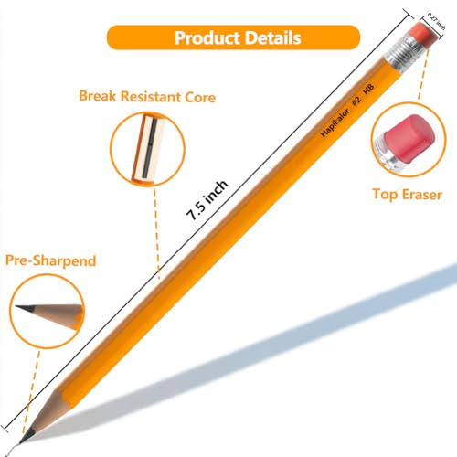 600 Pack Sharpened #2 HB Pencils with Erasers, Bulk Pack Graphite Pencils for School Classroom Teacher Supplies, Writing, Drawing and Sketching, Gifts for Kids Party Favors - size: 600 Count (Pack of 1)