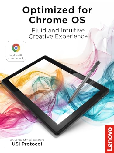 Lenovo USI Stylus Pen, Chrome OS Support, 4,096 Levels of Pressure Sensitivity, 150 Days Battery Life, AAAA Battery, Works with Chromebook, GX81B10212,Grey - style: USI