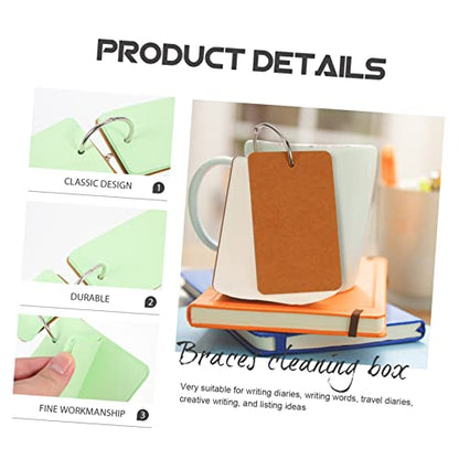 5PCS Blank Flash Cards for DIY Memory and Writing Portable Index Cards Binder Rings Creative Classroom Essentials for Teachers and Students