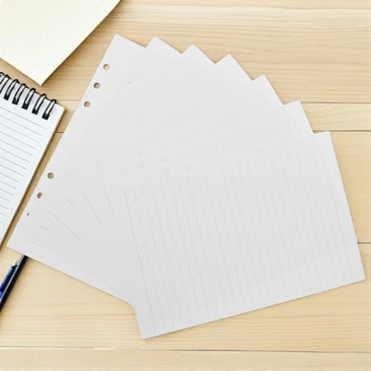 KALLORY A5 Lined Paper Refills for Binder Notebook – 225 Sheets Loose Leaf Planner Filler Paper, College Ruled Inserts for Daily Journal and Diary Use