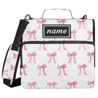 Kcldeci Zipper Binder Organizer 1.5inch 3 ring binder Bag for School and Office Expanding File Folder - color: F22
