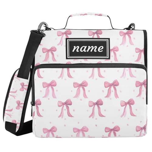 Kcldeci Zipper Binder Organizer 1.5inch 3 ring binder Bag for School and Office Expanding File Folder - color: F22