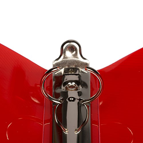 JAM PAPER Plastic 0.75 inch Binder - Red 3 Ring Binder - Sold Individually - color: Red, size: 0.75 inch