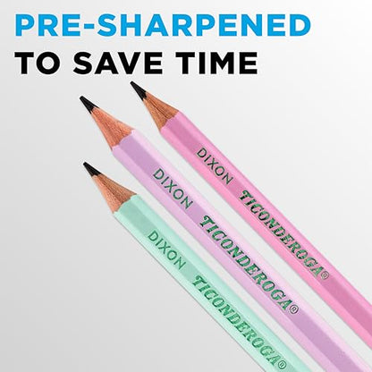 Ticonderoga® Pastel Pencils, 2 Soft, Assorted Colors, Pack Of 10 Pencils - style: 10 Count Pastel