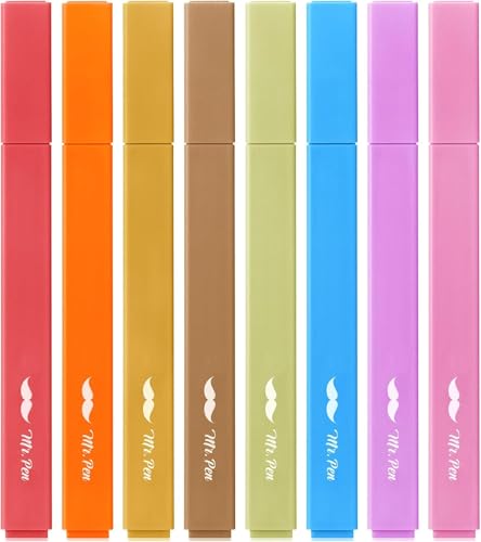 Mr. Pen – Customizable Highlighters, Personalized with Logo or Text | UV Printed, Chisel Tip, Warm Colors, Bulk Customized Highlighters for Business, Schools, Events, and Gifts