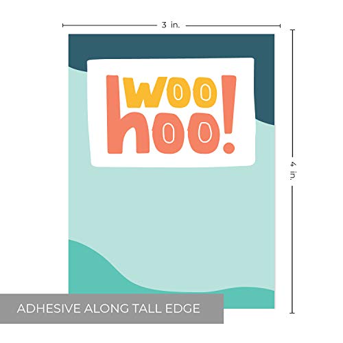 Modern Appreciation Sticky Note Assortment / 3" x 4" Repositionable Sticky Note Set/Set of 6 Colorful Encouragement Pads/Made in The USA