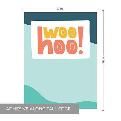 Modern Appreciation Sticky Note Assortment / 3" x 4" Repositionable Sticky Note Set/Set of 6 Colorful Encouragement Pads/Made in The USA