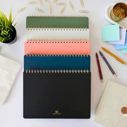 Undated Weekly Business Planner | 8.25” x 11.75” ADHD Organizer | Premium Multi-Layout Schedule | Navy | Landscape Layout - color: Navy, size: Weekly Schedule - Landscape