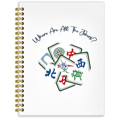Funny Mahjong Gifts Notebook Journal 5.5x8.3, Mahjong Notebook Gifts for Women Mah Jong Lovers Players, Mah Jong Accessories Journals, Hardcover Spiral Notebooks for Note Taking - color: 3