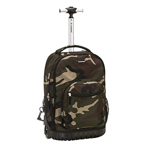 Rockland Single Handle Laptop Rolling Backpack, 19", Camo - color: CAMO
