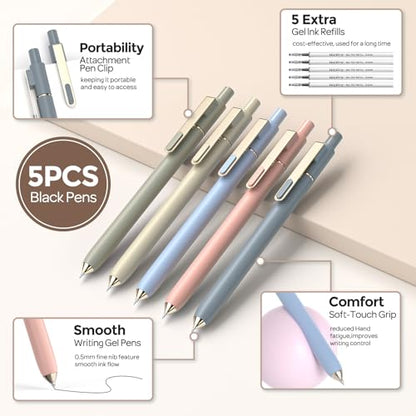 Nicpro School Supplies Stationary Set with Pencil Case, 39 PCS Cream | Back to Schoo Supplies, Pen Case with 12 Highlighter, 5 Gel Pen, 6 Mechanical Pencil, Essentials for College, Nursing Student - color: Cream, size: 39 PCS
