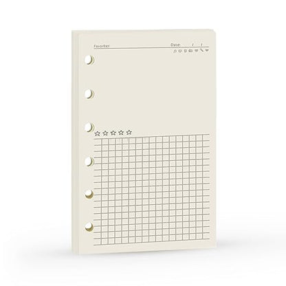A7 Planner Refill, A7 Agenda Refill Diary Note Daily Plan Paper for Filofax,6 Hole/100gsm Paper Removable Planner Inserts 6 Rings, 4.84 x 3.23'', Harphia - color: Diary Note, size: A7