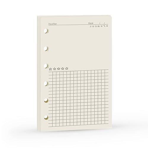 A7 Planner Refill, A7 Agenda Refill Diary Note Daily Plan Paper for Filofax,6 Hole/100gsm Paper Removable Planner Inserts 6 Rings, 4.84 x 3.23'', Harphia - color: Diary Note, size: A7