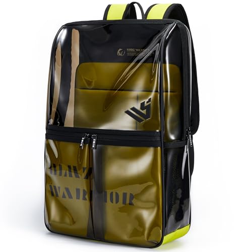 Clear Backpack Heavy Duty for Adults Men Work with Reinforced Straps, Laptop Bag for Stadium Events - color: Yellow