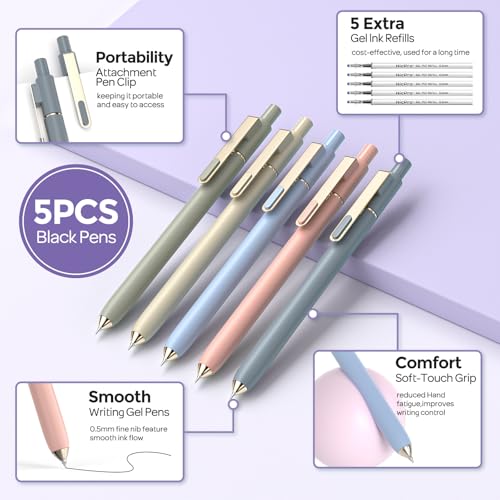 Nicpro School Supplies Stationary Set with Pencil Case, 39 PCS Purple | Back to Schoo Supplies, Pen Case with 12 Highlighter, 5 Gel Pen, 6 Mechanical Pencil, Essentials for College, Nursing Student - color: Purple, size: 39 PCS