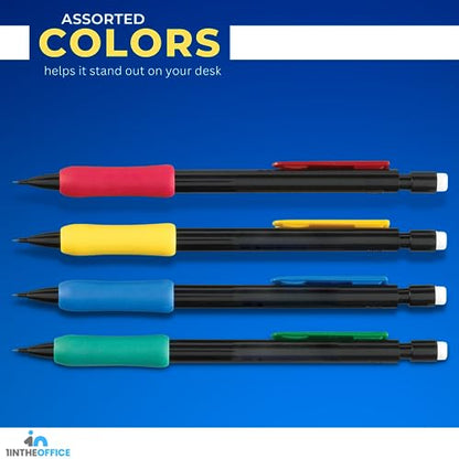 1InTheOffice Mechanical Pencil 0.7, Mechanical Pencil Set, Mechanical Pencil Lead, with Rubber Grip, Refillable (12 Pack)