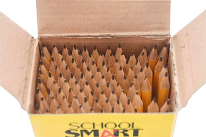 School Smart No 2 Pencils, Pre-Sharpened, Hexagonal with Latex-Free Erasers, Pack of 96