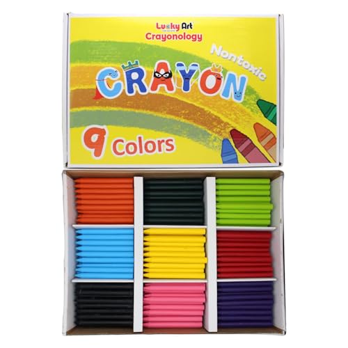 Unwrapped Wax Crayons - 450 ct Bulk Pack, Pre-Sorted in 9 Vibrant Colors for Kids and Teachers - ASTM Safety Tested for School Supplies, Drawing, Melting Projects - style: 450 Regular Size