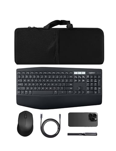 Portable Keyboard Bag Sleeve for Logitech MK345/MK850 Wireless Keyboards | Laptop Keyboard Sleeve for Lovaky 2.4G Ergonomic Performance Keyboard Mouse,Shockproof Dustproof Neoprene Case