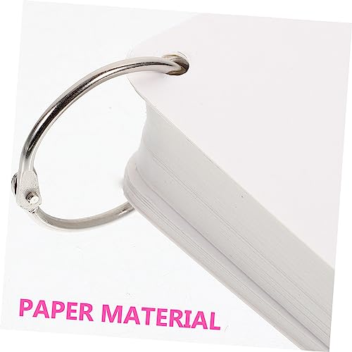 Pre Punched Hole Index Cards with Binder Ring 200pc Blank Flash Cards for Learning - size: 9.8X9.8X0.01CM