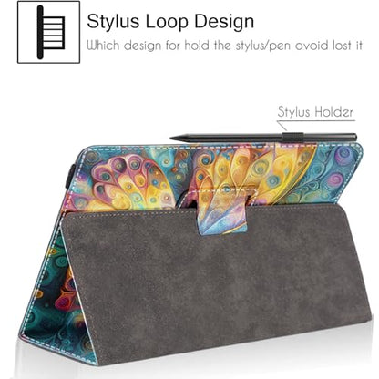 Universal 10 10.1 Inch Android Tablet Case,Slim Folding Stand Cover for All 9"-10.5" Touchscreen Tablet Case with Stylus Pen Holder,Butterfly 09 - color: Butterfly 09