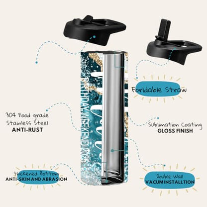 Custom Leakproof Water Bottle 20oz| Gym Tumblers| Running Cup| Adult Tumbler| Marble Sport Bottle (Teal) - color: Teal