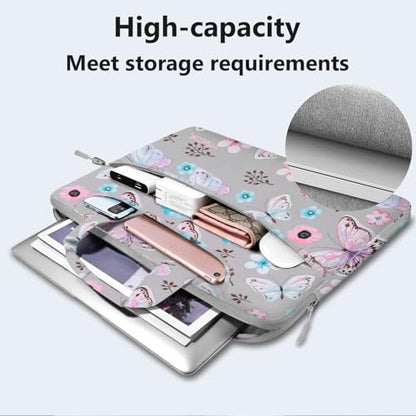 Hseok Laptop Shoulder Bag 13-14 inch Shockproof Water-Resistant HandBag with Small Case Compatible with MacBook Pro/Neo 14" M5/M4/M3/M2/M1, Mac Air/Pro 13.3", XPS 13/14, Most 13"-14" PC,Butterfly - color: Butterfly, size: 13"-14"