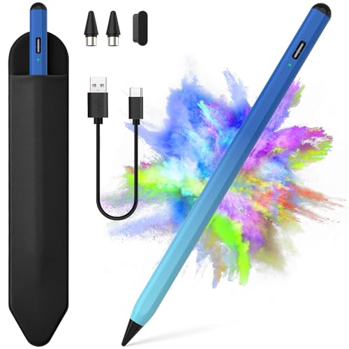 Stylus Pen for iOS&Android Touch Screens, Active Pencil for Samsung, Smart Digital Stylus Pens for Lenovo/Huawei/Vivo/Mi Tablets, iPhone/Google Pixel Smart Phones Drawing&Writing (Gradient Blue) - color: Gradient Blue