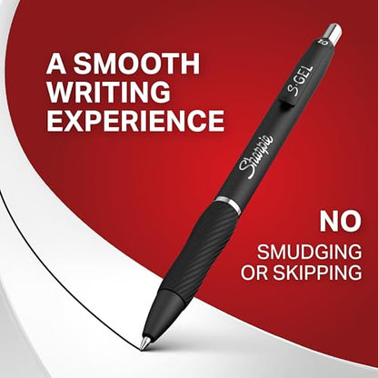 Sharpie S-Gel Gel Pens, Bold Point (1.0mm), Black Ink, Smear-Resistant, 12 Count - Smooth Writing, Back to School Essentials, Office Supplies - size: 12 Count (Pack of 1)