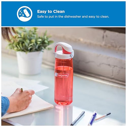 Nalgene 24 oz On The Fly Lock-Top Water Bottle, Blue w/Aqua - color: Blue with Aqua, size: 22 Ounces