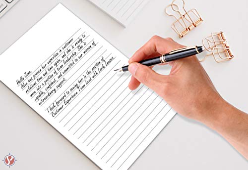 White Ruled Vertical Index Note Cards, 3" X 5" Inches | 300 Sheets Per Pack - size: 300 Sheets