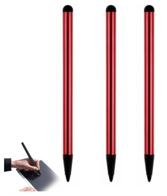 Three Colors Stylus Pens,Universal Fine Point for Phone/Android/Tablet and Other Touch Screens,High Precision Stylus for Touch Screen Devices,Cell Phones and Accessories (Red) - color: Red