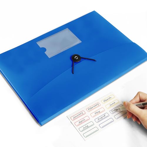 3 Pack 7 Pocket Accordian File Organizer, Expanding File Folder with Labels, Plastic Expandable File Folder for Documents Letter Size A4 Papers - size: 3 Pack 7 Pocket