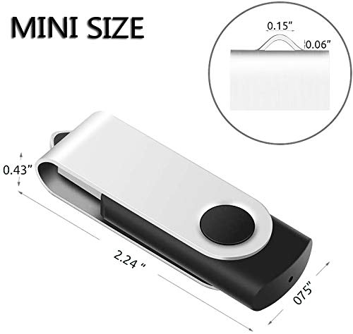 256MB Bulk Flash Drive 50 Pack EASTBULL USB 2.0 Flash Drives Bulk (Black) | Metal Thumb Drives Bulk 256MB USB Drives Pack with 50 Lanyards for Data Storage - size: 256MB, style: 50Pack