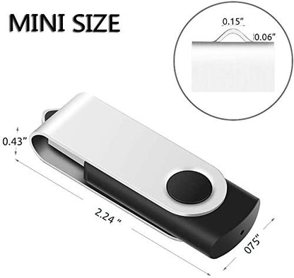 256MB Bulk Flash Drive 50 Pack EASTBULL USB 2.0 Flash Drives Bulk (Black) | Metal Thumb Drives Bulk 256MB USB Drives Pack with 50 Lanyards for Data Storage - size: 256MB, style: 50Pack