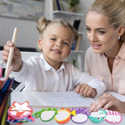 Fancy Land 24 Pads Cute Sticky Notes Cartoon Animal Pattern Sticky Notes for Teachers Classrooms 720 Sheets Memo Pads Teacher Appreciation Gift Home Office Supplies Ocean - style: Ocean
