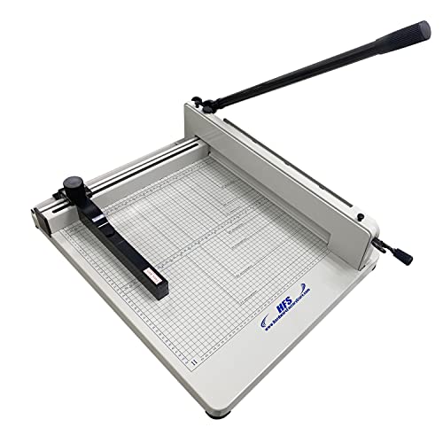 HFS(R) Heavy Duty Guillotine Paper Cutter 400 Sheet Capacity | Solid Steel Construction (A3-17'' paper cutter) - size: A3-17''