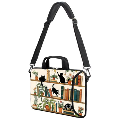 15.6" laptop sleeve chromebook case adjustable shoulder strap with handle accessory pocket (MMSJ-1) - color: Mmsj-1