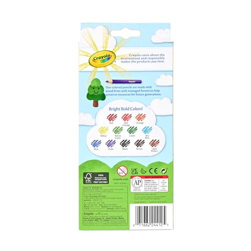 Crayola 68-4412 12 Piece Erasable Colored Pencils - 2 Pack