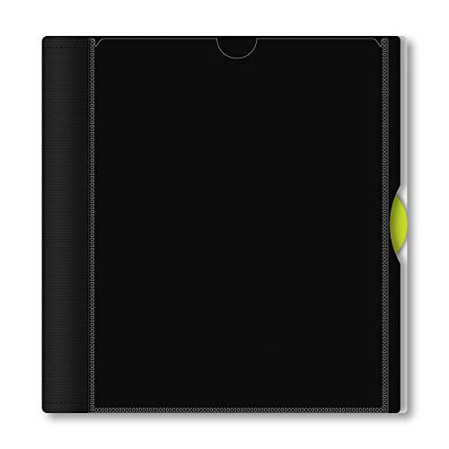 IQ+ iScholar 1-Subject Poly Cover Wirebound Notebook, College Ruled, 11 x 8.5 Inch Sheet Size, 100 Sheets, Black (59902-BK), 1 Subject - color: Black, size: 1 Subject, style: College Ruled