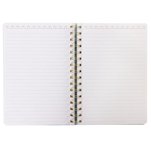 Graphique Blue Swirl Modern Spiral-Bound Journal | Hardcover Notebook for Daily Writing | High Quality Paper Stationery for Office or Home | 6 x 8 Inches with 160 Lined Pages - color: Blue Swirl