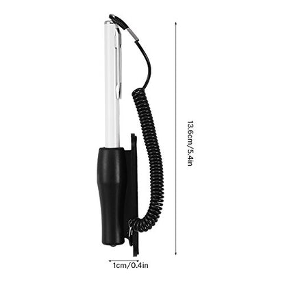 Stylus Pen with Holder and Spring Tether – 6mm Soft Tip Touch Screen Pen for Capacitive Screens, Anti-Loss Stylus with Dock for iPad Android Tablets Laptop Car GPS – No Bluetooth or Battery Needed