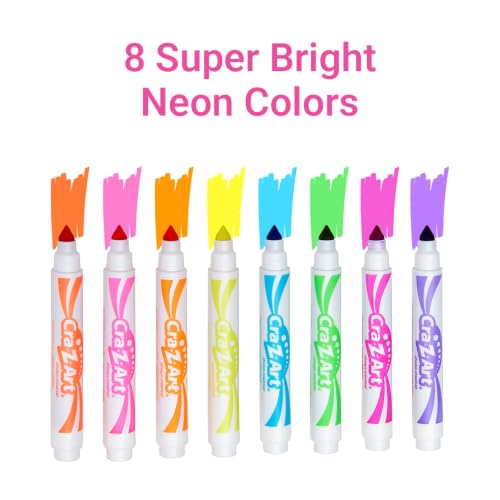 Cra-Z-Art 6 Packs of 8 Count Neon Broadline Markers - size: 8 Count (Pack of 6)