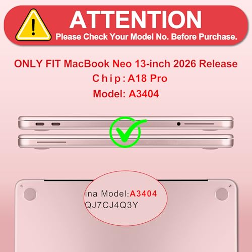 Batianda Case for MacBook Neo 13 Inch 2026 Model A3404, Gold Lotus | 4-in-1 Laptop Accessories Bundle with Golden Lotus Line Art, Ultra Slim Hard Shell for Elegant Minimal Style Users - color: Gold Lotus
