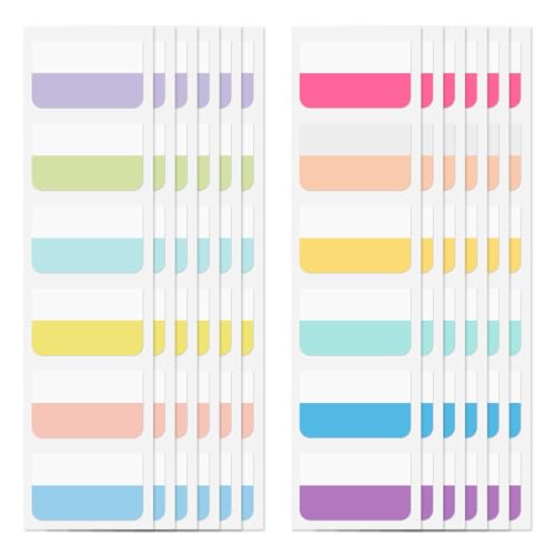 240 Pcs Sticky Index Tabs, Colored Book Tabs for Notebooks, 1.8×1 Inch | Repositionable Page File Tabs Writable Colored Page Markers for Notebooks Books Annotation File Classification,12 Colors - color: Vibrant, size: 1.8×1 Inch