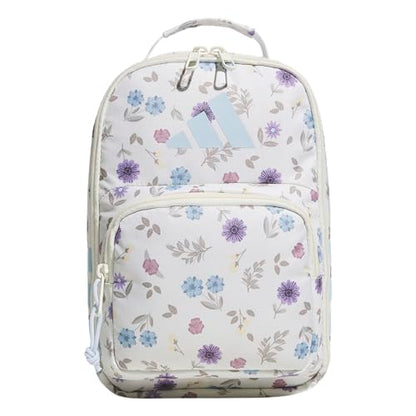adidas Kids Santiago Lunch Bag for Girls & Boys – Insulated Cooler Lunchbox, 8L - color: 4.0/in Bloom Floral Warm Vanilla/ Off White