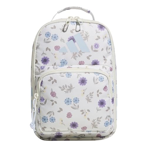 adidas Kids Santiago Lunch Bag for Girls & Boys – Insulated Cooler Lunchbox, 8L - color: 4.0/in Bloom Floral Warm Vanilla/ Off White
