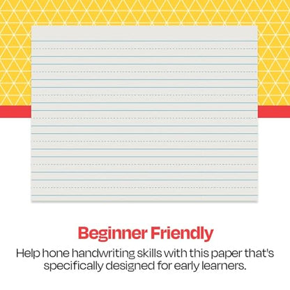 School Smart - 85350 Skip-A-Line Ruled Writing Paper, 3/4 Inch Ruled Long Way, 10-1/2 x 8 Inches, Pack of 500 White - size: 10.5" x 8" - 3/4" Ruled