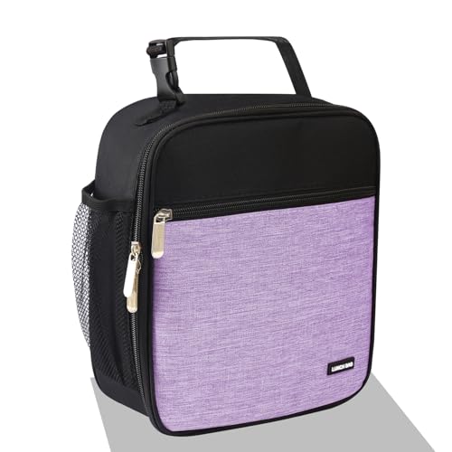 Lovoeo Lunch box Lunch bag for men women Insulated Lunchbox Lunch bags for Work Picnic Travel (Thicken light purple) - color: Thicken light purple