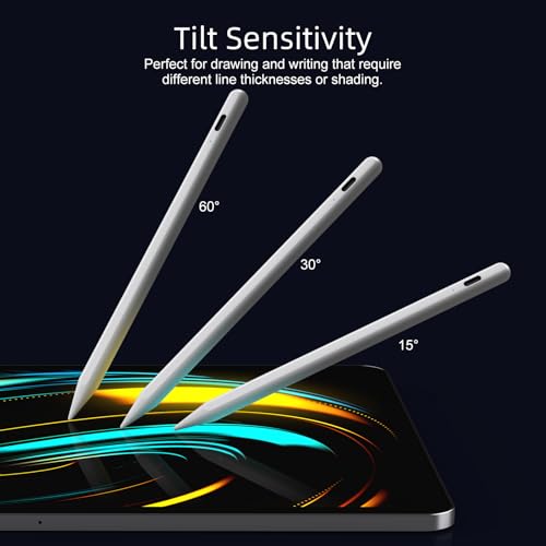 Jamjake Stylus Pen for iPad 6-11th Gen 2X Fast Charge, Palm Rejection-White | Tilt Sensitivity, USB-C Charge, Compatible with 2018-2026 Apple Pencil iPad Pro 11/12.9/13, Air 3/4/5/M2/M3/M4, mini 5/6/7 - color: White